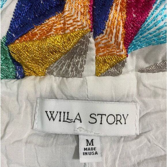 Willa Story Palmer Pull On Short Kaleidoscope Embroidered Feminine Size Medium - Picture 9 of 14